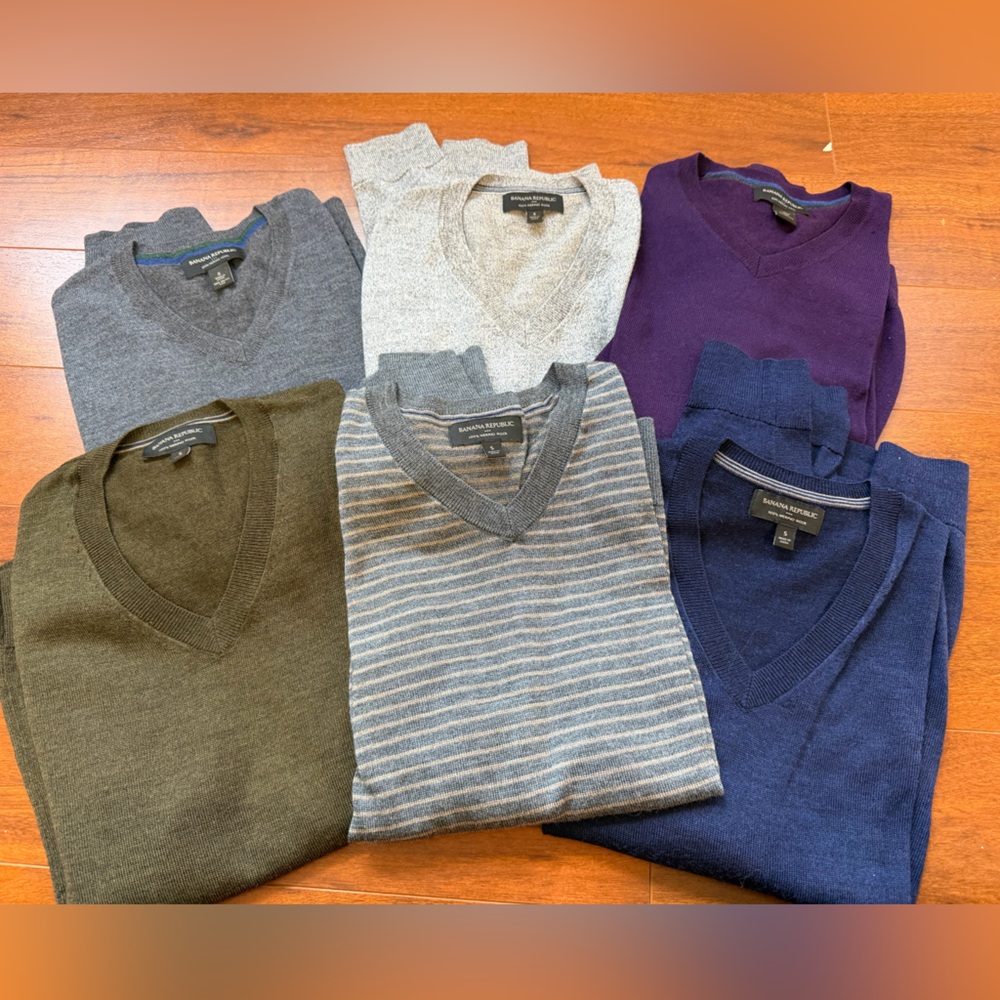 Banana Republic 100% Merino Wool Sweaters - Bundle of 6